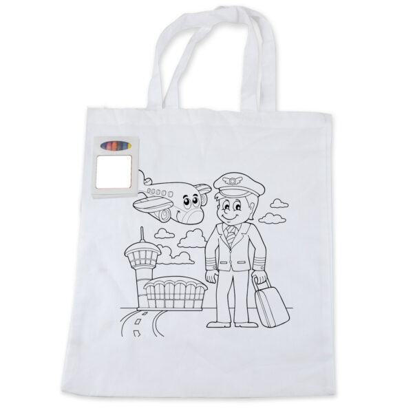 Colouring Short Handle Cotton Bag & Crayons - 49873_87600.jpg