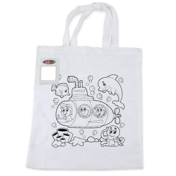 Colouring Short Handle Cotton Bag & Crayons - 49873_87602.jpg