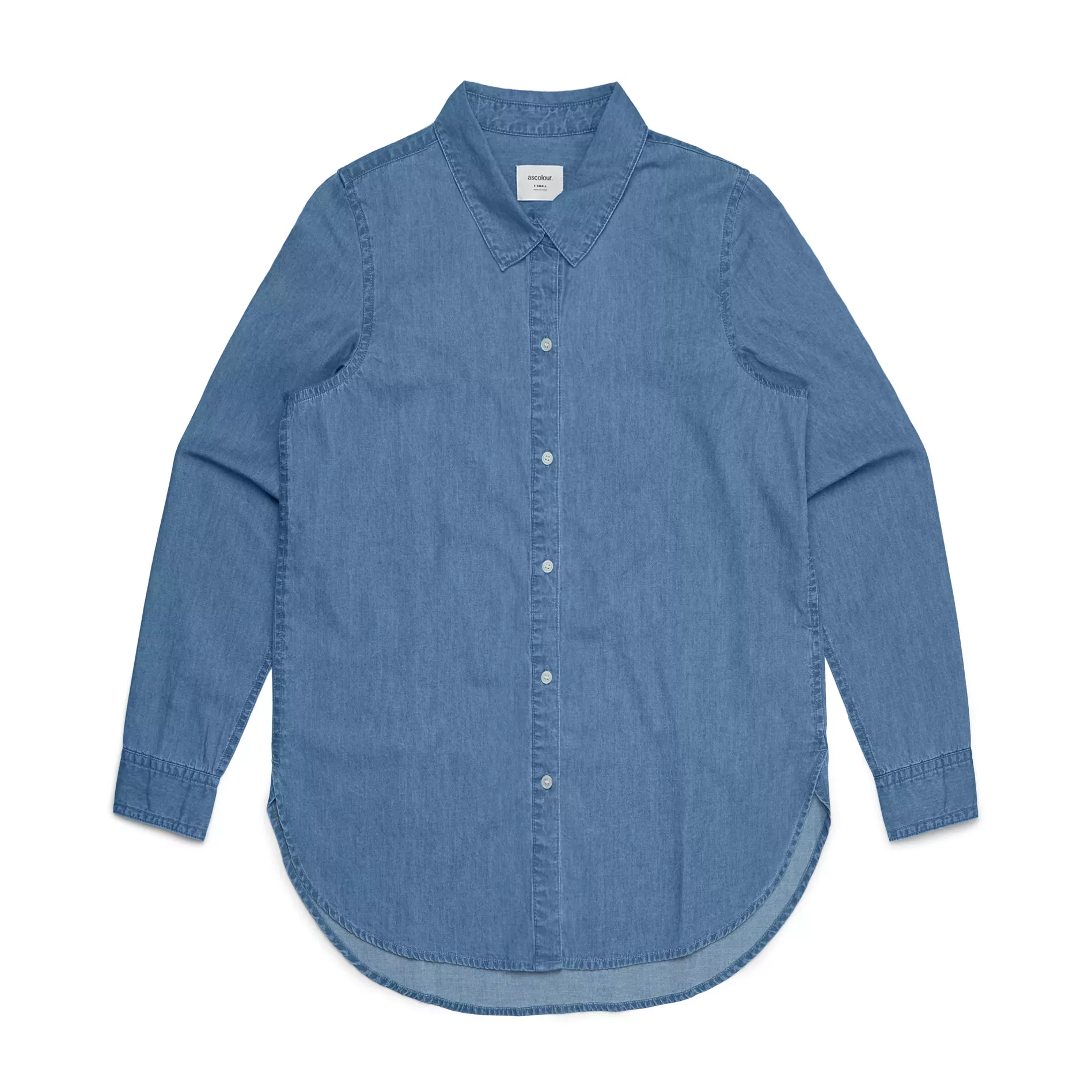 Womens Blue Denim Shirt - 52089_58327.jpg