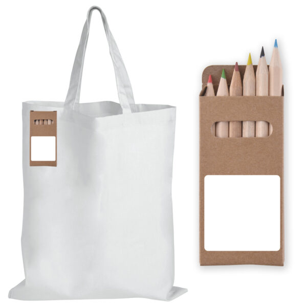 Colouring Short Handle Cotton Bag & Pencils - 57931_87623.jpg