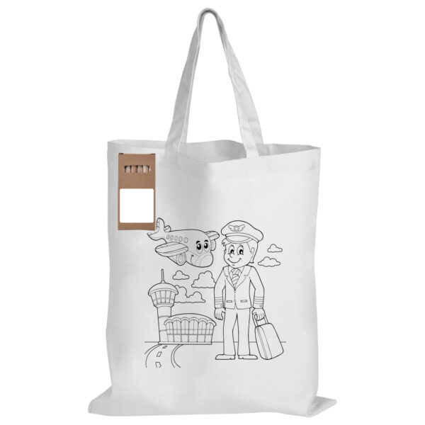 Colouring Short Handle Cotton Bag & Pencils - 57931_87624.jpg