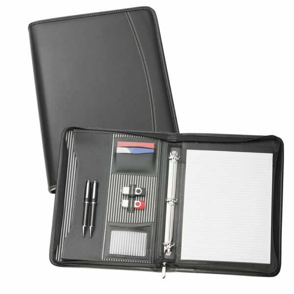 A4 Zippered Compendium with Removable 3 Ring Bind