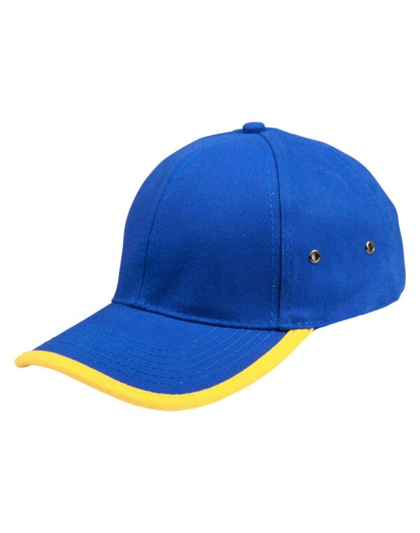 Heavy Brushed Cotton Peak & Back Trimp Cap - 3184_119240.jpg