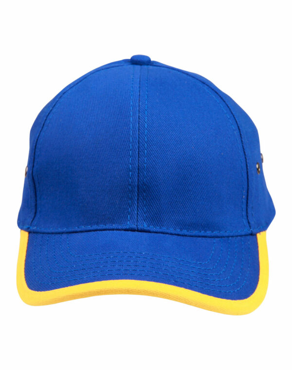 Heavy Brushed Cotton Peak & Back Trimp Cap - 3184_119755.jpg