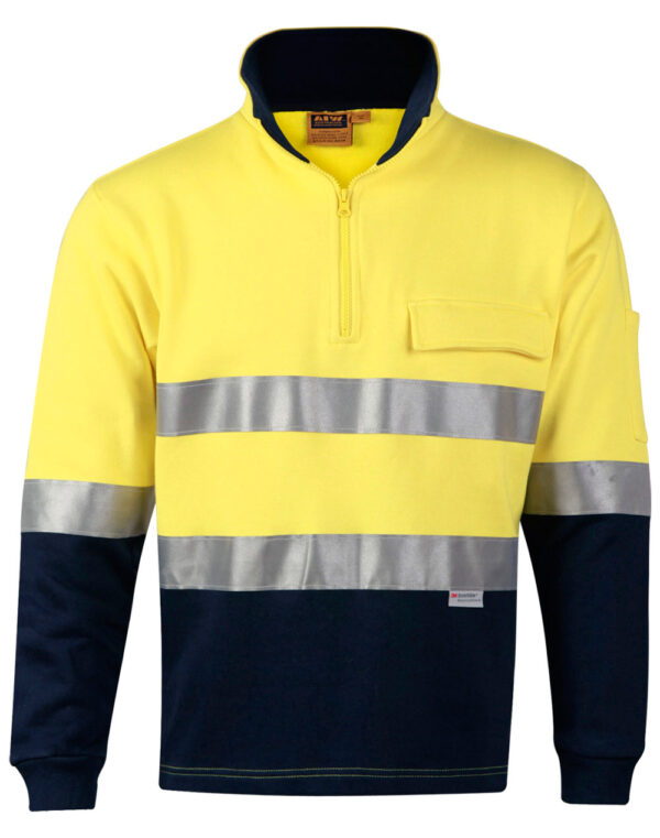 Hi-Vis Two Tone Cotton Fleecy Sweat With 3m Tapes - 47396_118723.jpg