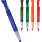 Plastic Pen Frosted Barrel And Silicone Grip Tornado - 21891_116376.jpg