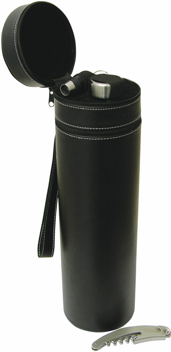 Wine Bottle Carrier Single Bottle With Foam Insulation Inside Exterior Is Koeskin - 22266_116438.jpg