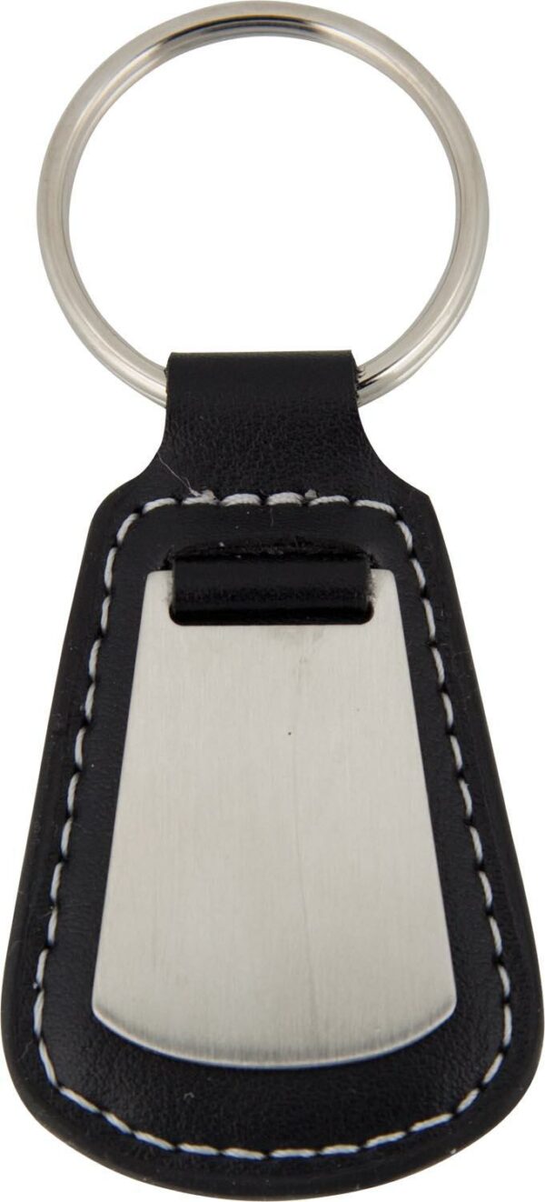 Keyring Imitation Leather With Matt Chrome Inlay Max - 22636_117203.jpg