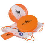 Beach Set With Frisbee, Beach Ball, Waterproof Pouch Uv Key Chain Packed In A Back Sack