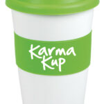 Coffee Cup / Mug 16oz/535ml Plastic Karma Kup Silicon Lid Reusable