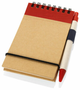 Notebook A6 Size Made From Recycled Paper With Pen 80 Pages - 54286_67531.jpg