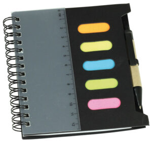 Notebook With Pen & Ruler And Sticky Note Flags - 54375_67968.jpg