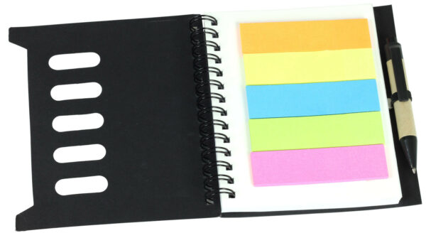 Notebook With Pen & Ruler And Sticky Note Flags - 54375_67969.jpg