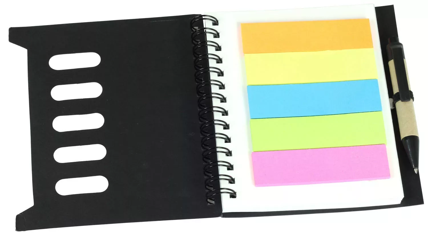 Notebook With Pen &#038; Ruler And Sticky Note Flags - 54375_67969.jpg