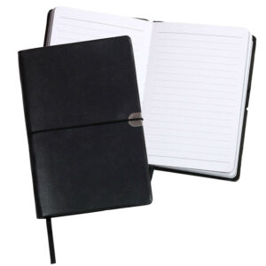 Notebook A5 Size – Leather Look Bookmark And Elastic Closure 112 Pages - 54383_67995.jpg