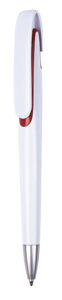 Plastic Pen White Barrel And Coloured Trim Large Clip Spark - 54465_68397.jpg