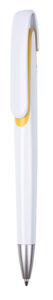 Plastic Pen White Barrel And Coloured Trim Large Clip Spark - 54465_68398.jpg