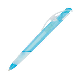 Plastic Pen Push Button Large Curved Clip And Rubber Grip Outlook Pen - 54475_68457.jpg