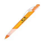 Plastic Pen Push Button Large Curved Clip And Rubber Grip Outlook Pen - 54475_68459.jpg