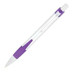 Pen Plastic Silver Barrel With Coloured Trim Apollo Silver - 54477_68486.jpg