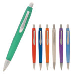 Plastic Pen Frosted Barrel And Parker Style Refill Neptune - 5846_115957.jpg