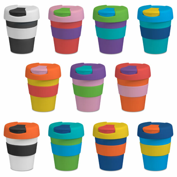 Coffee Cup / Mug 11oz/320ml Plastic Karma Kup Plastic Flip Lid Reusable Eco Friendly - 62171_115868.jpg