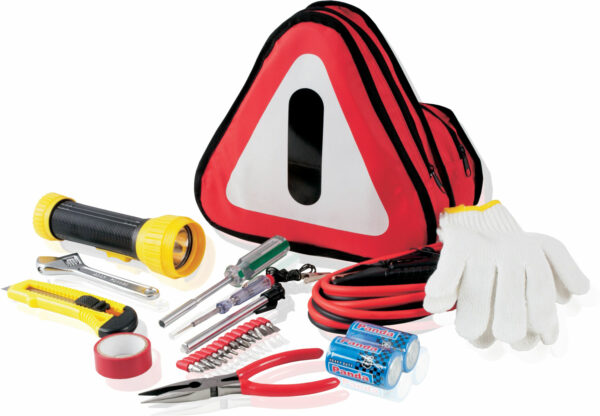 Car Utility Bag With Jumper Leads , Gloves Torch , Spanner And Plyers With Warning Sign - 9520_116312.jpg