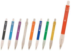 Plastic Pen Click Action With Frosted Colour Barrel Ergonomic Grip Satin - 9578_5229.jpg