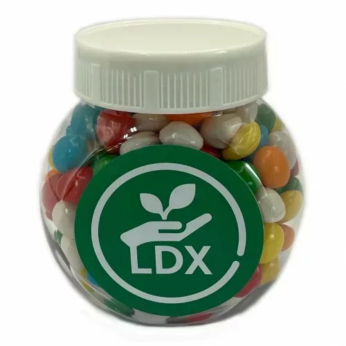 Plastic Jar Filled with Chewy Fruits (Skittle Look Alike) 170G - 55498_123621.jpg