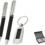 Pen Gift Set Ball Point And Roller Ball Pen With Matching Key Ring Carbon Fibre Gift Set - 21970_13792.jpg