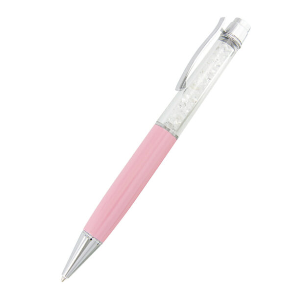 Pen Metal With Crystals Inside Barrel Crystal - 54180_67115.jpg