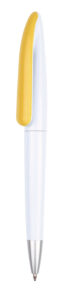 Pen Plastic , Sleek White Barrel With Coloured Clip Camaro - 54470_68433.jpg