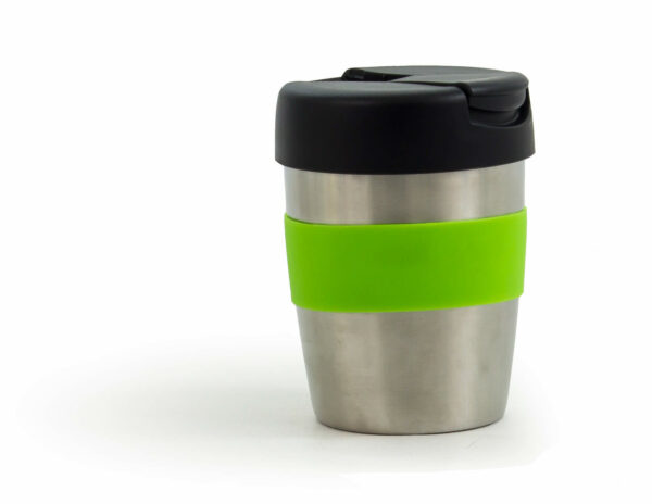 Coffee Cup / Mug 8oz/235ml Stainless Steel Karma Kup Plastic Flip Lid Reusable . Eco Friendly - 56741_73425.jpg