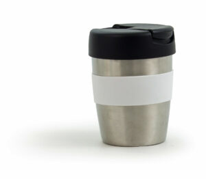 Coffee Cup / Mug 8oz/235ml Stainless Steel Karma Kup Plastic Flip Lid Reusable . Eco Friendly - 56741_73428.jpg