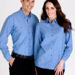 Mens Wrinkle Free Chambray Long Sleeve Shirt - 2956_22682.jpg