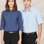 Ladies Micro Check 3/4 Sleeve Shirt - 11566_28646.jpg