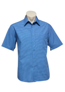 Mens Micro Check Short Sleeve Shirt